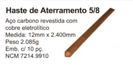 BARRA DE ATERRAMENTO 2.40MM