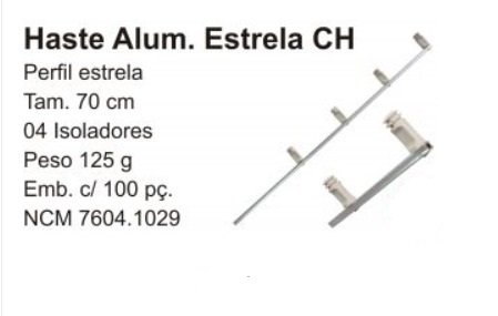 HASTE ALUMINIO 4 FIOS